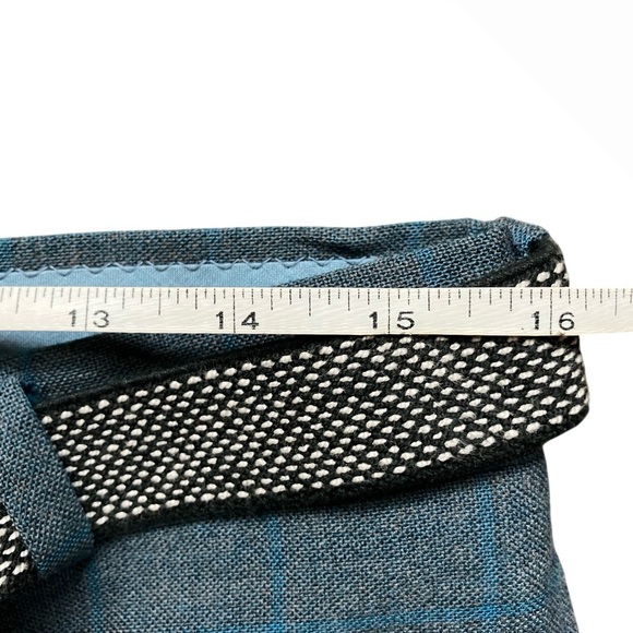 Vintage 80s Pleated Trousers Plaid High Waist Wash N Wear - Picture 5 of 16